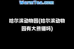 哈尔滨动物园(哈尔滨动物园有大熊猫吗)