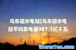 乌东德水电站(乌东德水电站平均发电量381.1亿千瓦时)