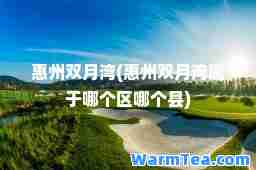 惠州双月湾(惠州双月湾属于哪个区哪个县)