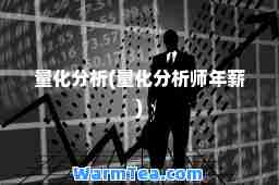 量化分析(量化分析师年薪)