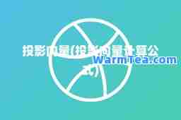 投影向量(投影向量计算公式)
