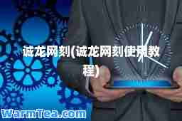 诚龙网刻(诚龙网刻使用教程)
