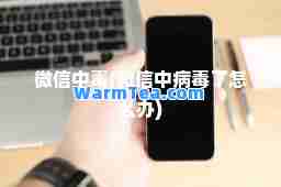 微信中毒(微信中病毒了怎么办)
