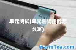 单元测试(单元测试用例怎么写)