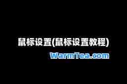 鼠标设置(鼠标设置教程)