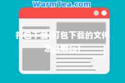 打包下载(打包下载的文件怎么解压)