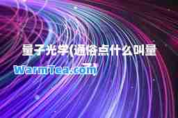 量子光学(通俗点什么叫量子)