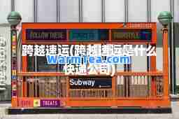 跨越速运(跨越速运是什么快递公司)