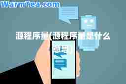 源程序量(源程序量是什么意思)