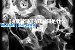 时间漏洞(时间漏洞是什么意思)