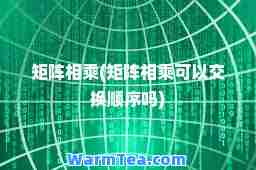 矩阵相乘(矩阵相乘可以交换顺序吗)