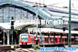 广州到深圳高铁(广州到深圳高铁票)