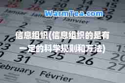 信息组织(信息组织的是有一定的科学规则和方法)