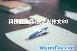 科技之光(科技之光作文800字)