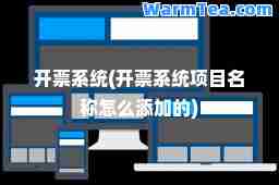 开票系统(开票系统项目名称怎么添加的)