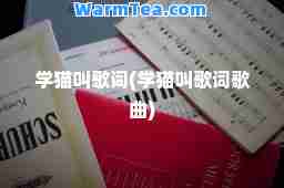 学猫叫歌词(学猫叫歌词歌曲)