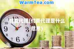 付费代理(付费代理是什么意思)