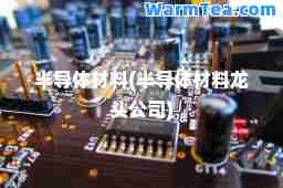 半导体材料(半导体材料龙头公司)