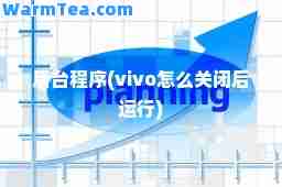 后台程序(vivo怎么关闭后运行)