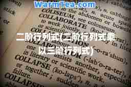 二阶行列式(二阶行列式乘以三阶行列式)