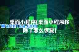 桌面小程序(桌面小程序移除了怎么恢复)