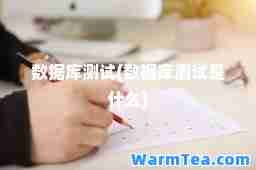 数据库测试(数据库测试是什么)