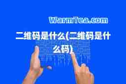 二维码是什么(二维码是什么码)