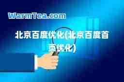 北京百度优化(北京百度首页优化)