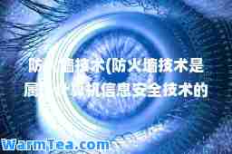 防火墙技术(防火墙技术是属于计算机信息安全技术的什么层次)