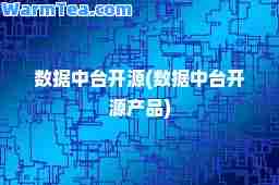 数据中台开源(数据中台开源产品)