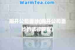 揭开公司面纱(揭开公司面纱的法律规定)