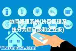 协同管理系统(协同管理系统分为项目级和企业级)