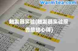 触发器实验(触发器实验报告总结心得)