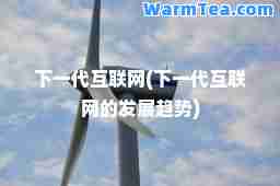 下一代互联网(下一代互联网的发展趋势)