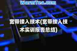 宽带接入技术(宽带接入技术实训报告总结)