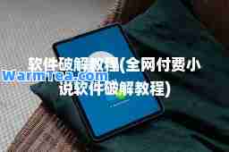 软件破解教程(全网付费小说软件破解教程)