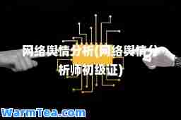网络舆情分析(网络舆情分析师初级证)