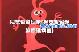 视觉暂留现象(视觉暂留现象原理动画)