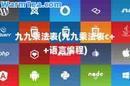 九九乘法表(九九乘法表c++语言编程)