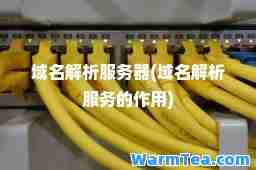 域名解析服务器(域名解析服务的作用)