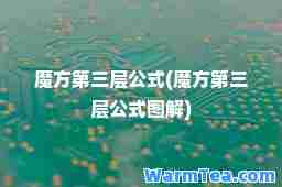 魔方第三层公式(魔方第三层公式图解)