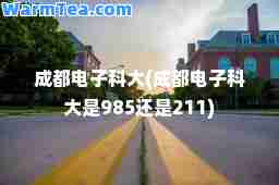 成都电子科大(成都电子科大是985还是211)