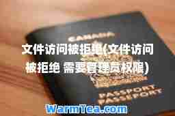 文件访问被拒绝(文件访问被拒绝 需要管理员权限)