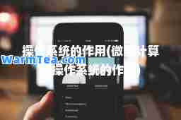 操作系统的作用(微型计算机操作系统的作用)