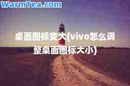 桌面图标变大(vivo怎么调整桌面图标大小)