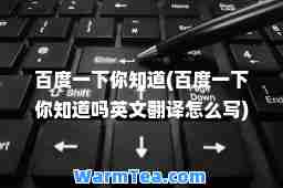 百度一下你知道(百度一下你知道吗英文翻译怎么写)