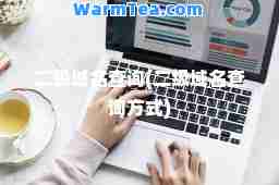 二级域名查询(二级域名查询方式)