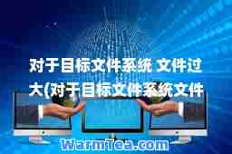 对于目标文件系统 文件过大(对于目标文件系统文件过大怎么办win10)