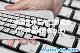 二级网页打不开(二级网页打不开修复办法)
