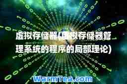 虚拟存储器(虚拟存储器管理系统的程序的局部理论)